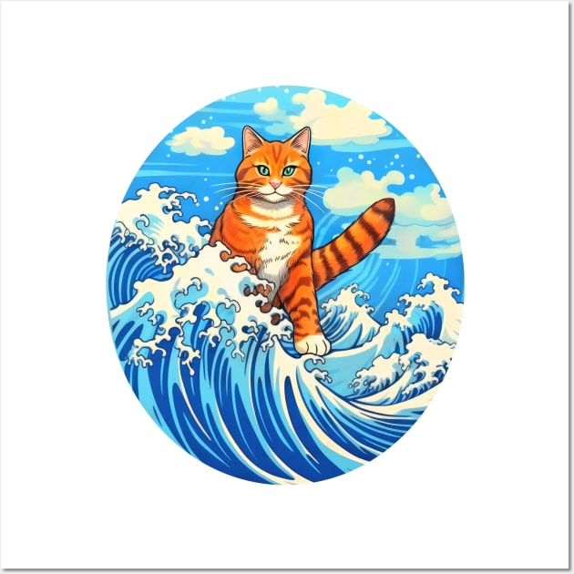 Surfing cat #cat Wall Art by JBJart